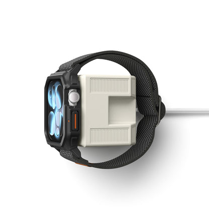 Suport Spigen Classic LS pentru Incarcator Wireless Apple Watch Series, Crem AMP11668