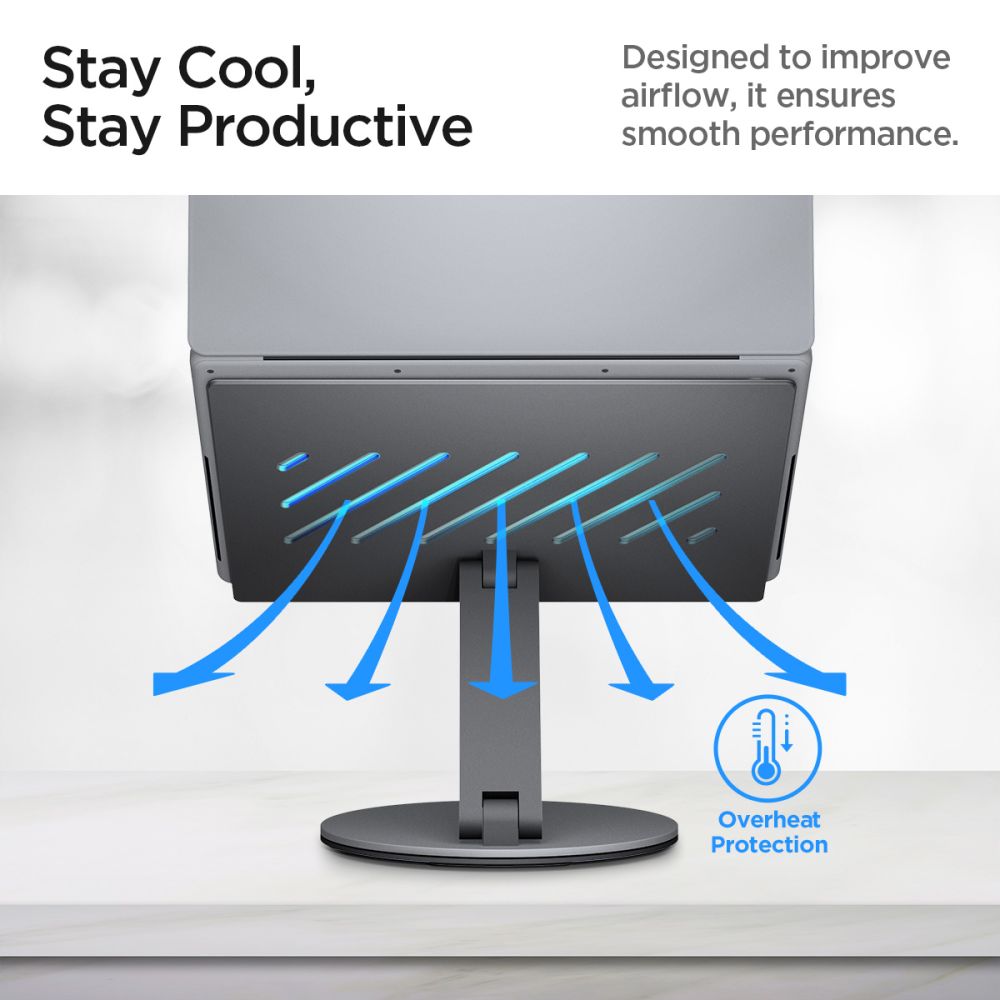 Suport Spigen LD204H pentru Laptop, Argintiu