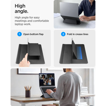 Suport Spigen Slim Fold LD201-S7 pentru Laptop max. 14inch, Negru AMP11116