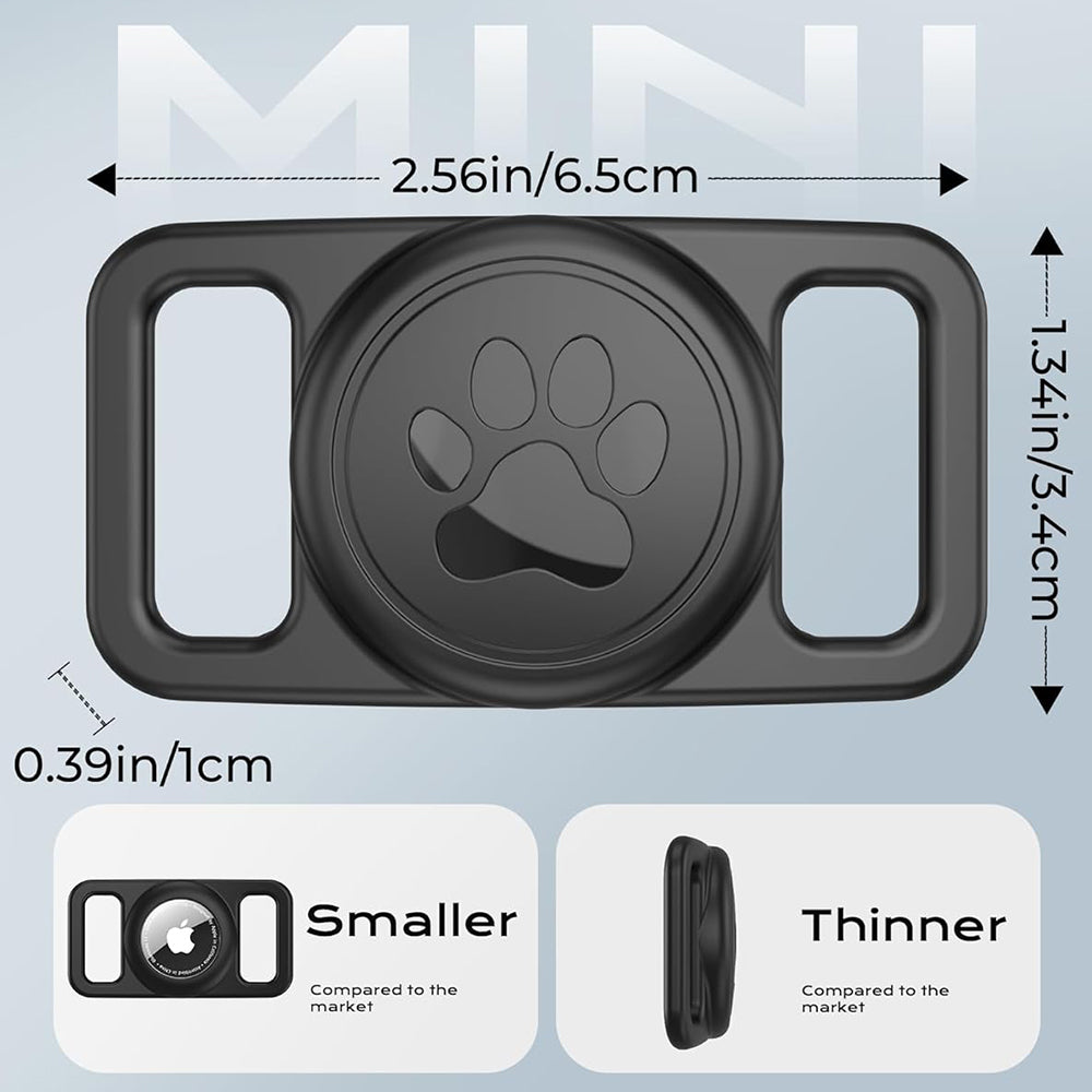 Suport Techsuit BuddyGuard DG1 pentru Apple AirTag la Zgarda Animal Companie, Negru