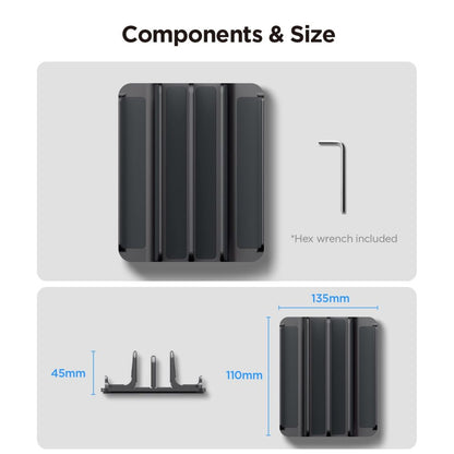 Suport Vertical Spigen LD208S4 Two pentru Laptop cu grosime 14mm - 27mm, Gri  AMP10640