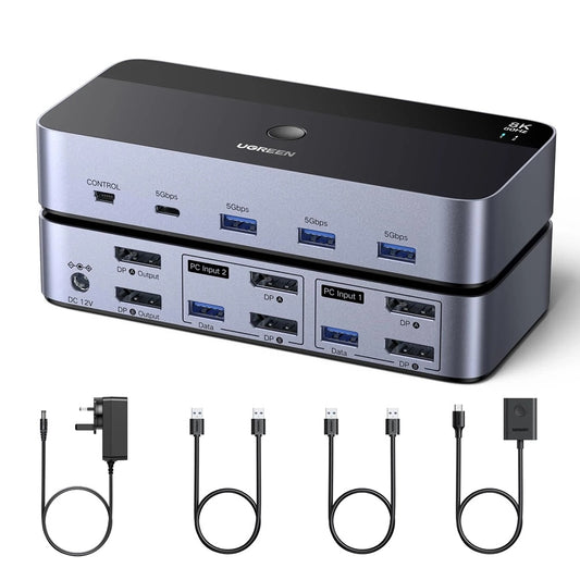 Switch Video DisplayPort UGREEN AK700 (55851), Gri