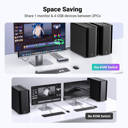 Switch Video UGREEN CM692, Gri