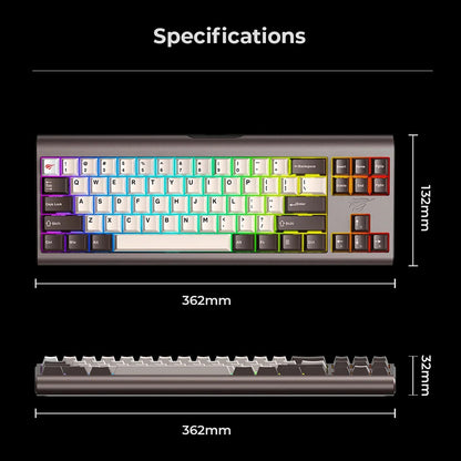 Tastatura Gaming HAVIT KB896L, RGB, 1.2m, Roz