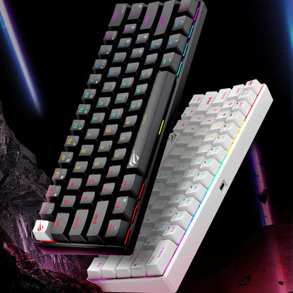 Tastatura Gaming HAVIT KB903L, RGB, 1.8m, Transparenta Alba