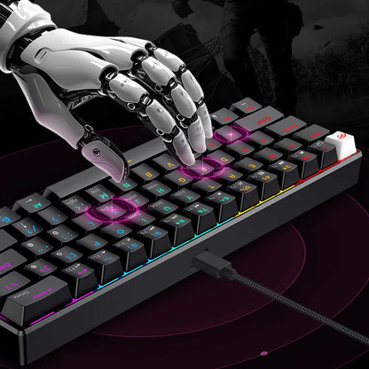 Tastatura Gaming HAVIT KB903L, RGB, 1.8m, Transparenta Alba