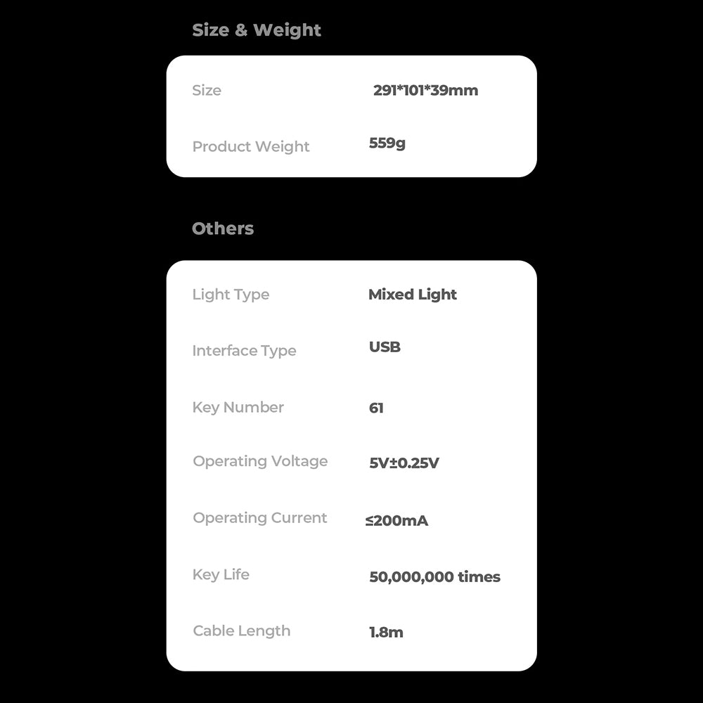 Tastatura Gaming HAVIT KB903L, RGB, 1.8m, Transparenta Alba