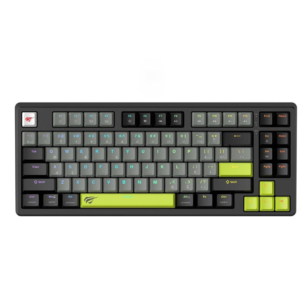Tastatura Gaming HAVIT KB904L, RGB, 1.8m, Neagra Verde