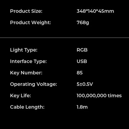 Tastatura Gaming HAVIT KB904L, RGB, 1.8m, Neagra Verde