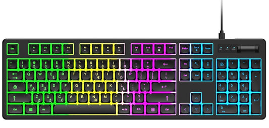 Tastatura Gaming Wired USB WZK WKG-200, RGB, 1.5m, Neagra
