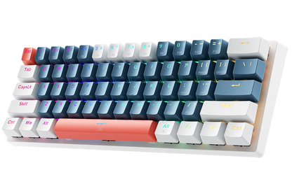 Tastatura Gaming Wired USB Machenike K500-B61 Mechanical, RGB, Albastra Alba