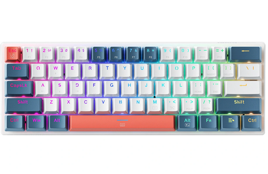 Tastatura Gaming Wired USB Machenike K500-B61 Mechanical, RGB, Backlight Rosu, Alba Albastra