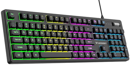 Tastatura Gaming Wired USB WZK WKG-200, RGB, 1.5m, Neagra