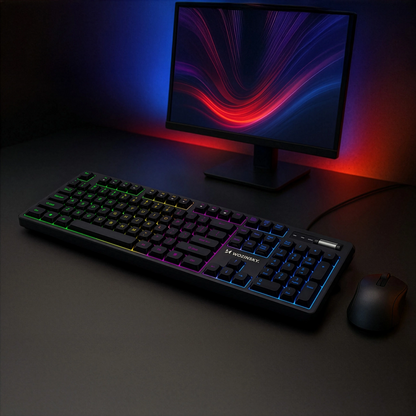 Tastatura Gaming Wired USB WZK WKG-200, RGB, 1.5m, Neagra