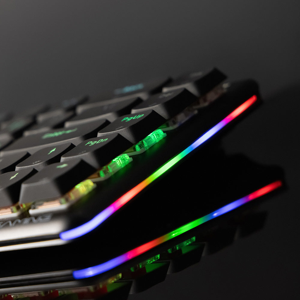 Tastatura Gaming Wireless Proove AFK, RGB, BT / Wi-Fi / Wired, 1.5m, Alba WKAFKEN22002