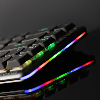 Tastatura Gaming Wireless Proove AFK, RGB, BT / Wi-Fi / Wired, 1.5m, Alba WKAFKEN22002