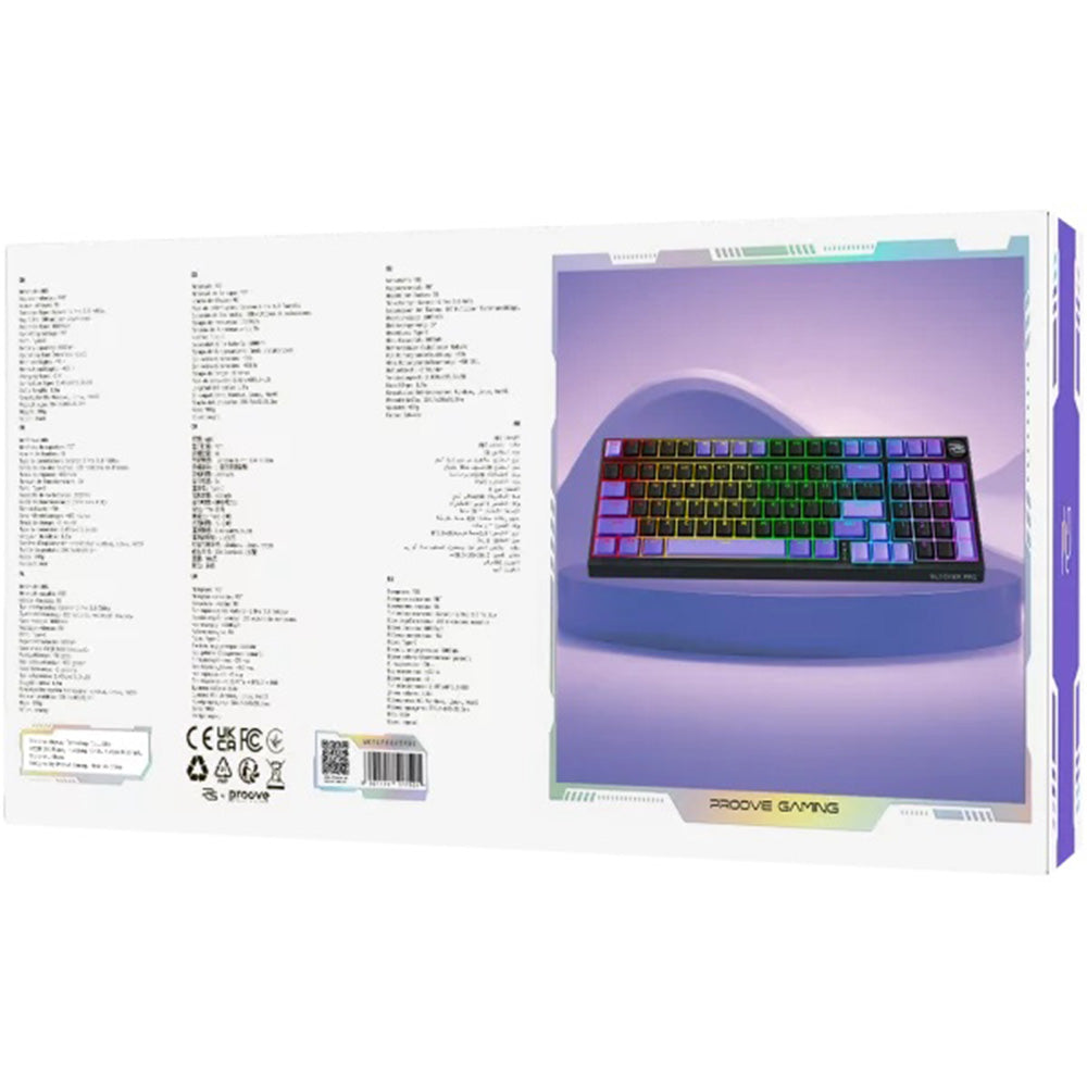 Tastatura Gaming Wireless Proove Slicker Pro, RGB, BT / Wi-Fi / Wired, 1.8m, Neagra WKSLPEN22416
