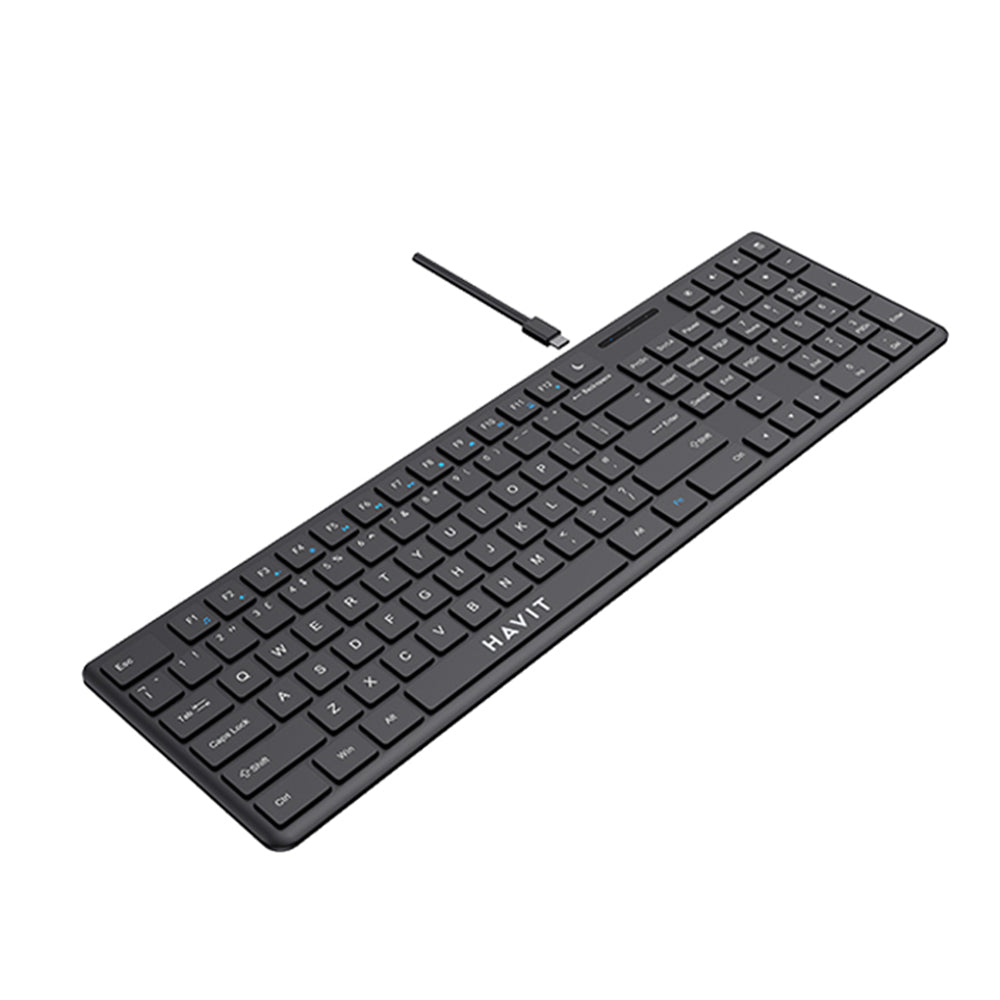 Tastatura Wired USB HAVIT KB252, USB-C, 1.5m, Neagra