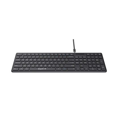 Tastatura Wired USB HAVIT KB252, USB-C, 1.5m, Neagra