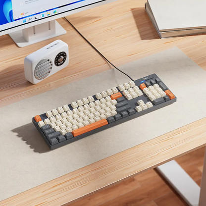 Tastatura Wired USB HOCO GM61 Tri-Color, 1.45m, Gri