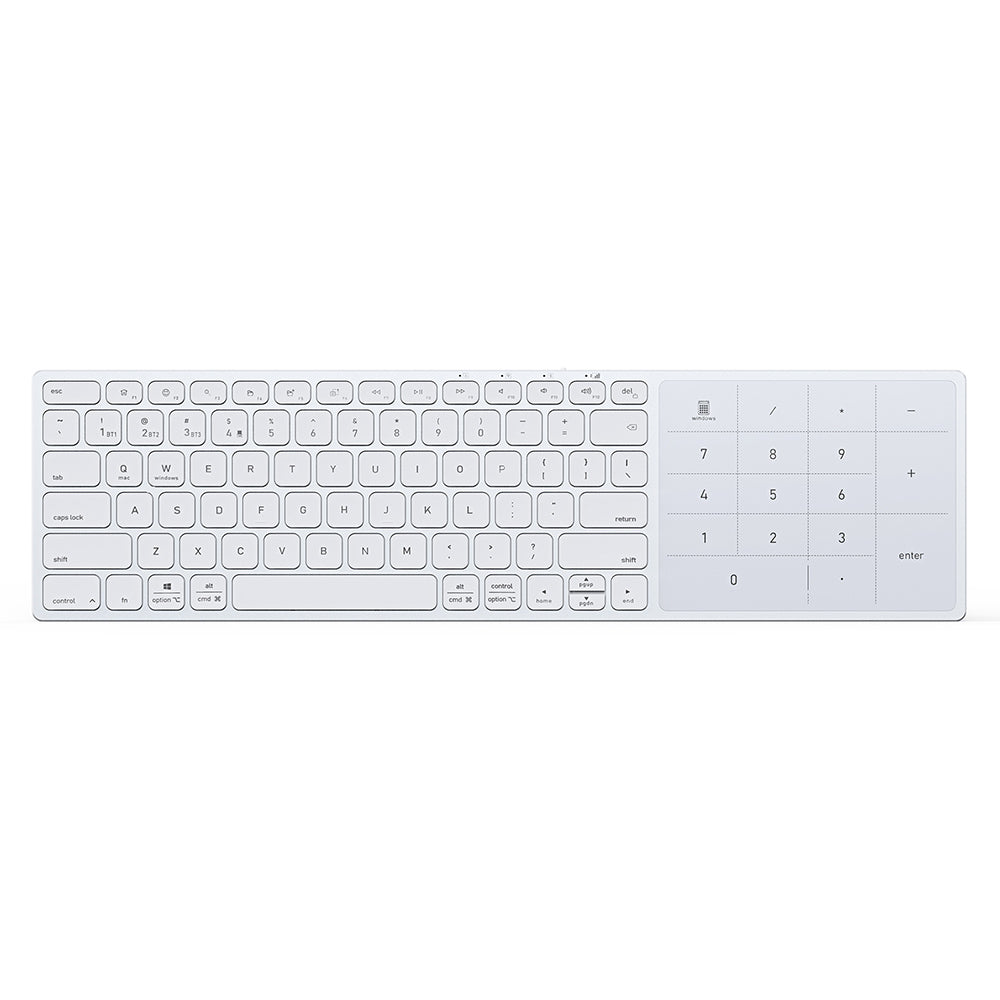 Tastatura Wireless DUX DUCIS LK, BT / Wi-Fi, Alba