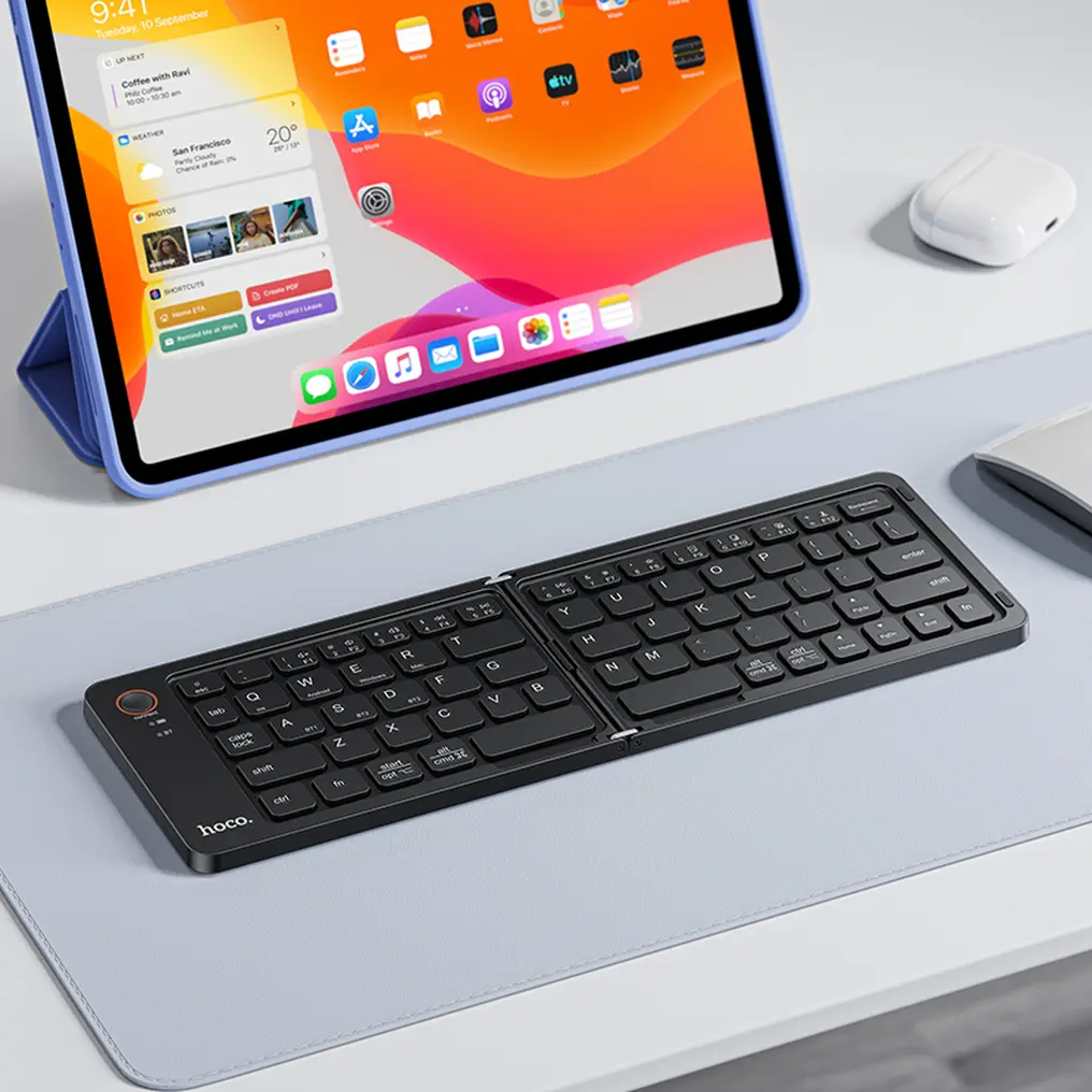 Tastatura Pliabila Bluetooth HOCO GM71 Foldable, Neagra