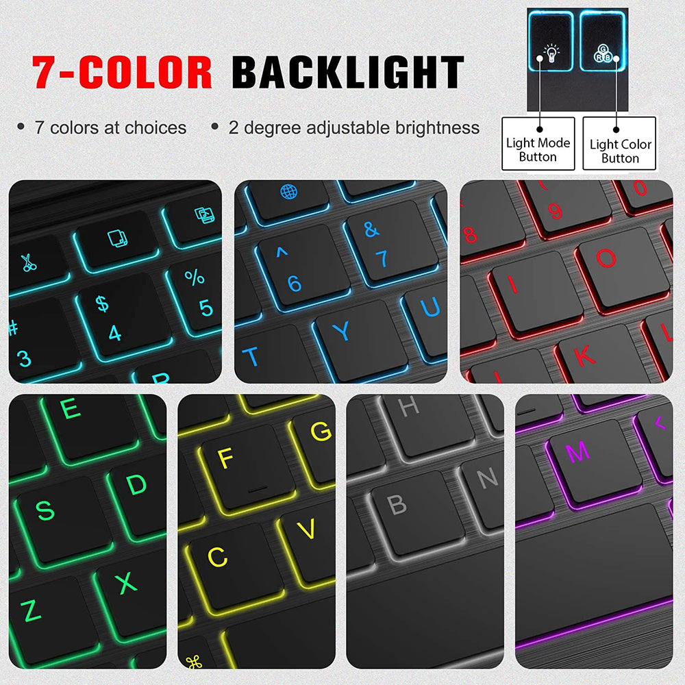 Tastatura Wireless Techsuit WK1, RGB, Neagra