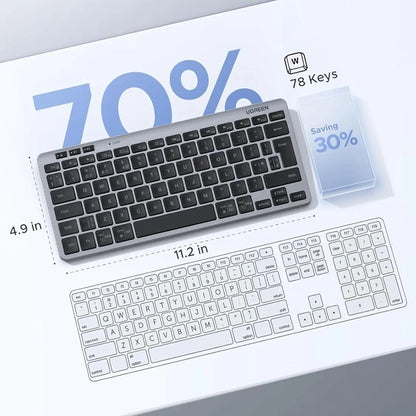 Tastatura Wireless UGREEN 75049, BT / Wi-Fi, Neagra