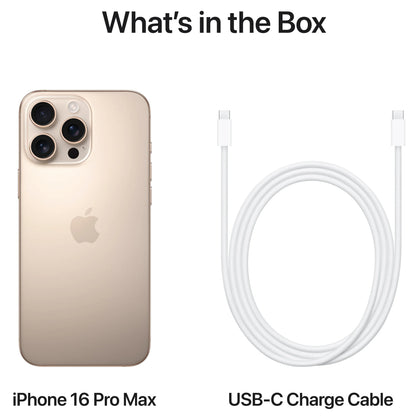 Telefon Mobil Apple iPhone 16 Pro Max, 256GB, Titanium Desert Sand MYWX3ZD/A