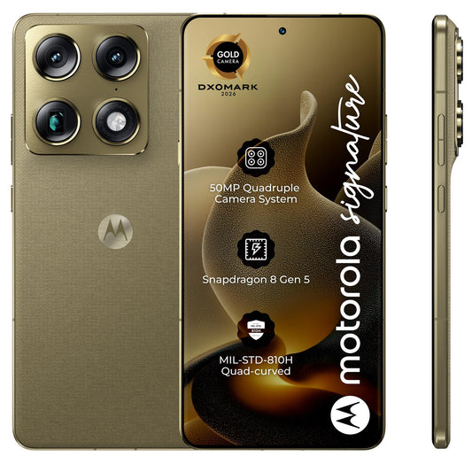 Telefon Mobil Motorola Signature 5G, 512GB, 16GB, Pantone Olive PBAB0003SE