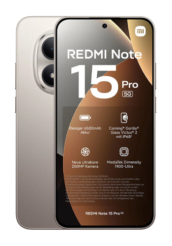 Telefon Mobil Xiaomi Redmi Note 15 Pro 5G, 256GB, 8GB, Titanium MZB0LZLEU