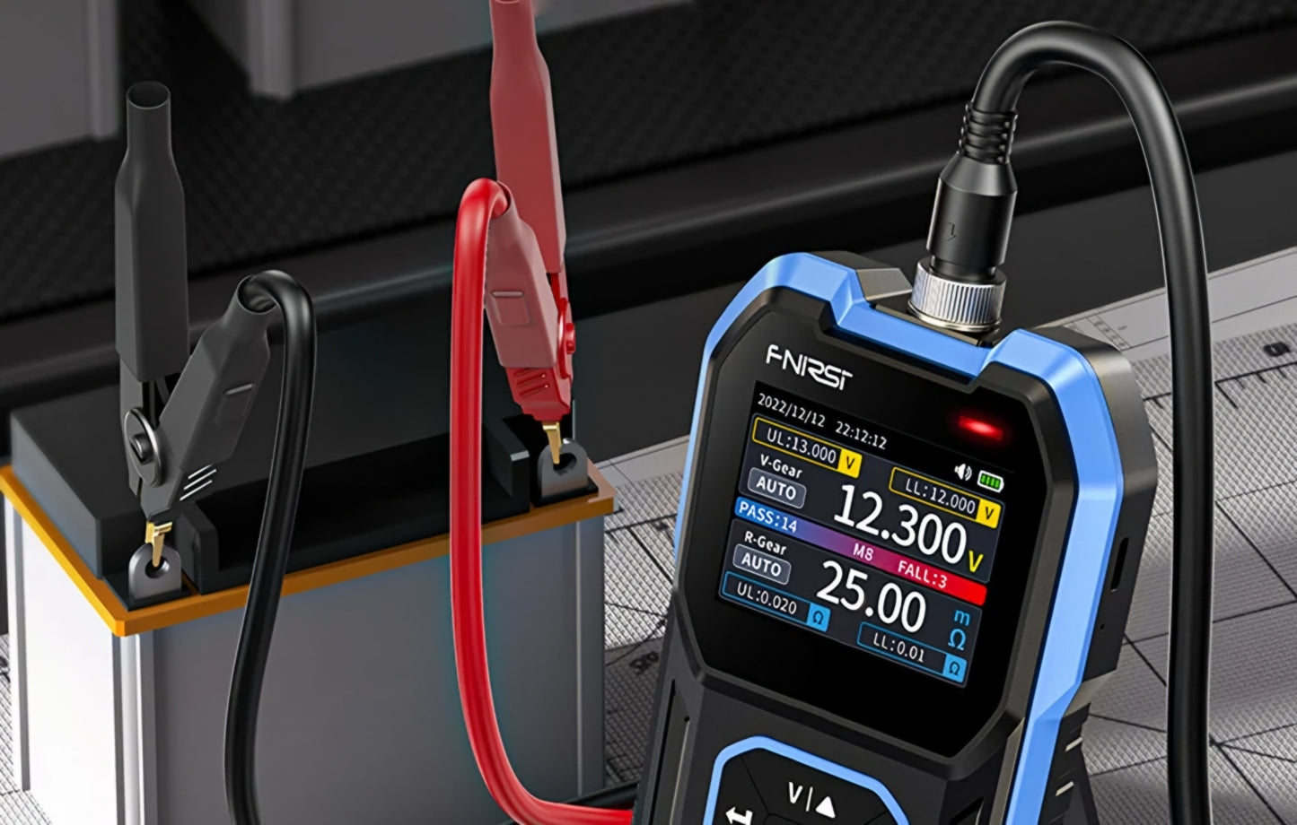 Tester Service Fnirsi HRM-10 pentru masurare rezistenta interna tensiune baterie / acumulator