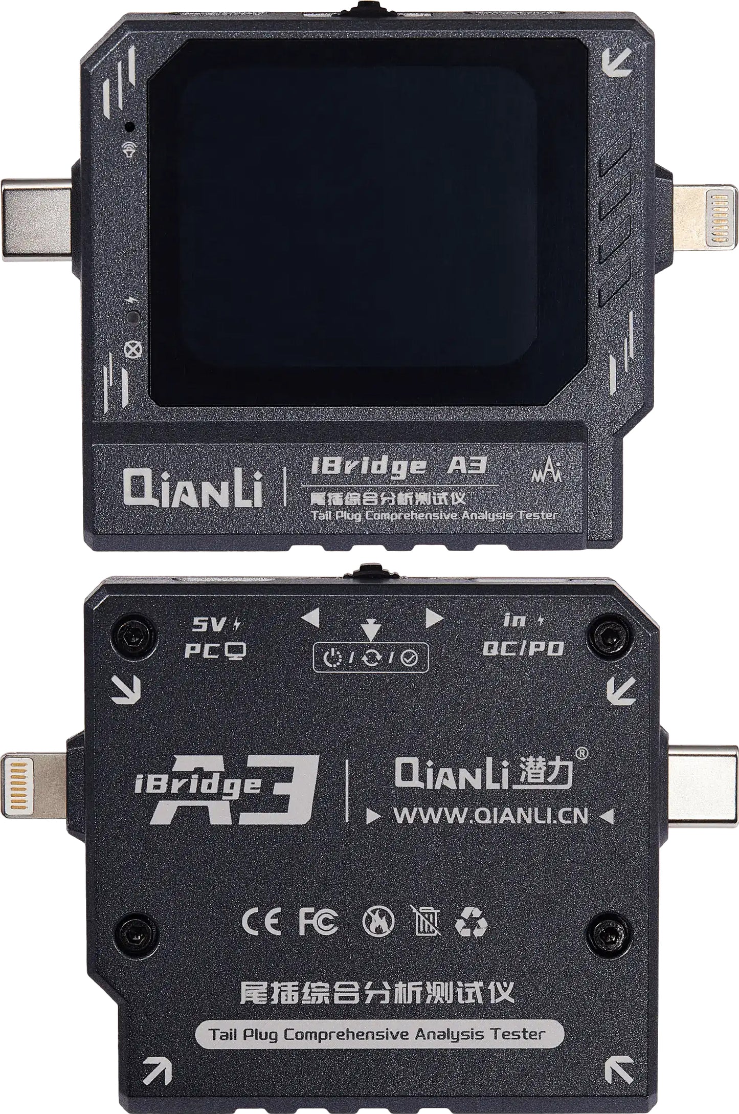 Tester Service QIANLI iBridge A3, Lightning (8Pini) / USB-C (24Pini)