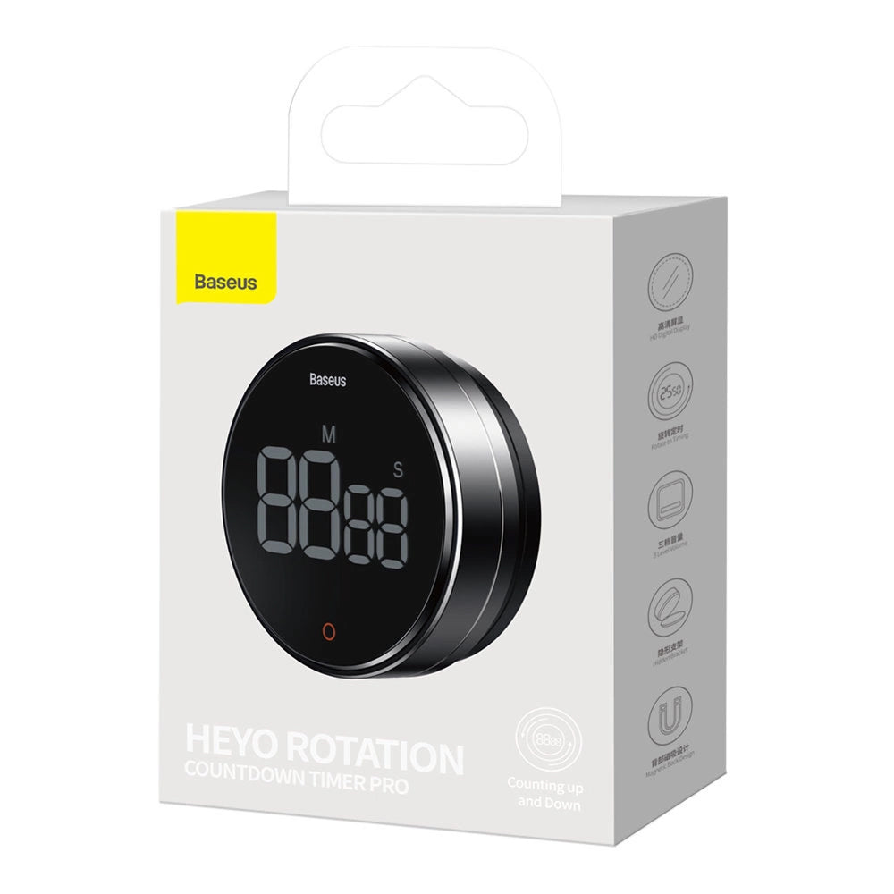Timer Temporizator Baseus Heyo Rotation Pro, Negru, Resigilat FMDS000013