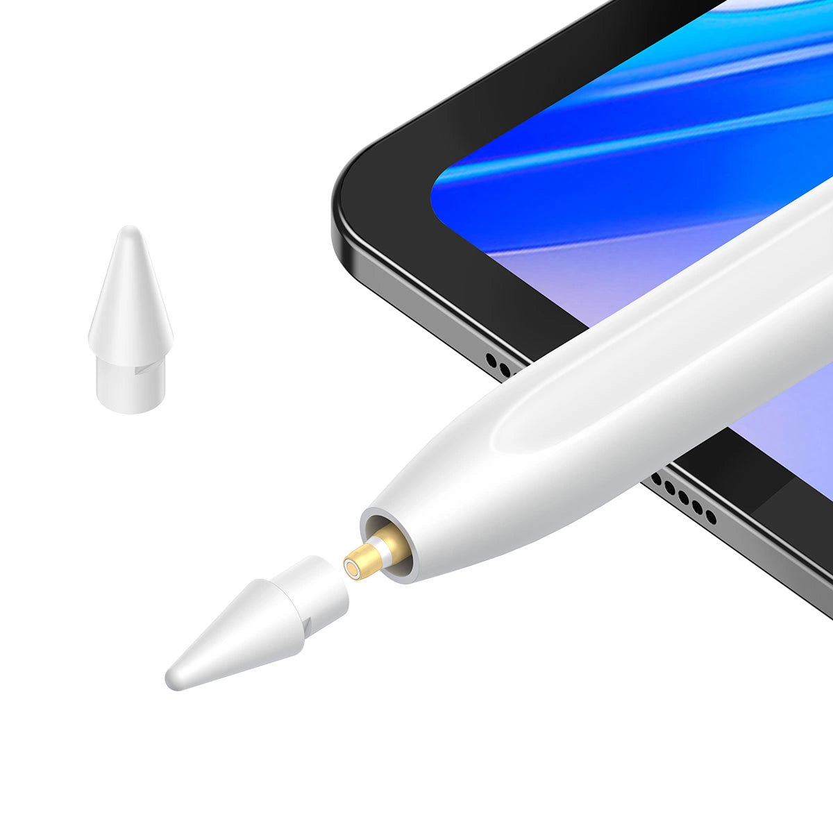 Touch Pen Baseus Smooth Writing 2 Series pentru Apple iPad, Versiune Wireless Activ, Alb SXBC060002