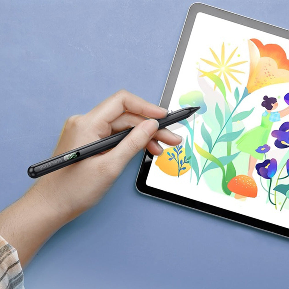 Touch Pen Borofone BG100 pentru Apple iPad Series, Versiune Activ, Negru