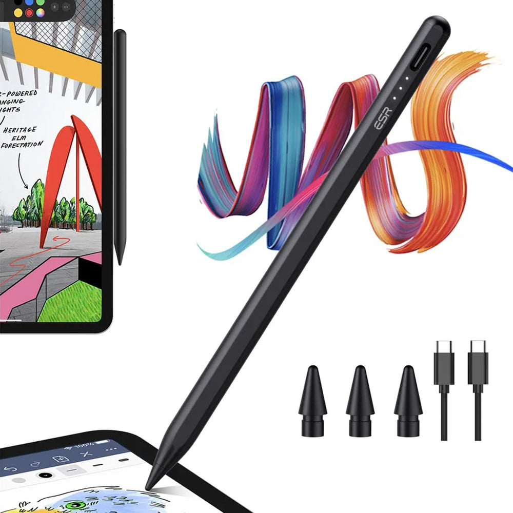 Touch Pen ESR pentru Apple iPad, Versiune Activ, Negru