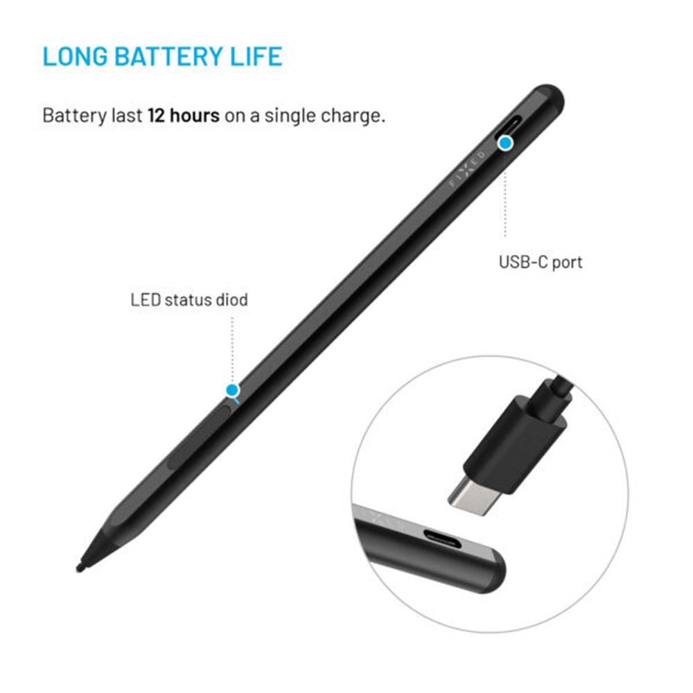 Touch Pen Fixed Graphite Active pentru Device-uri cu suport MPP, Negru