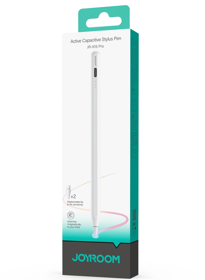 Touch Pen Joyroom JR-X15 Pro pentru Apple iPad, Versiune Activ, Alb