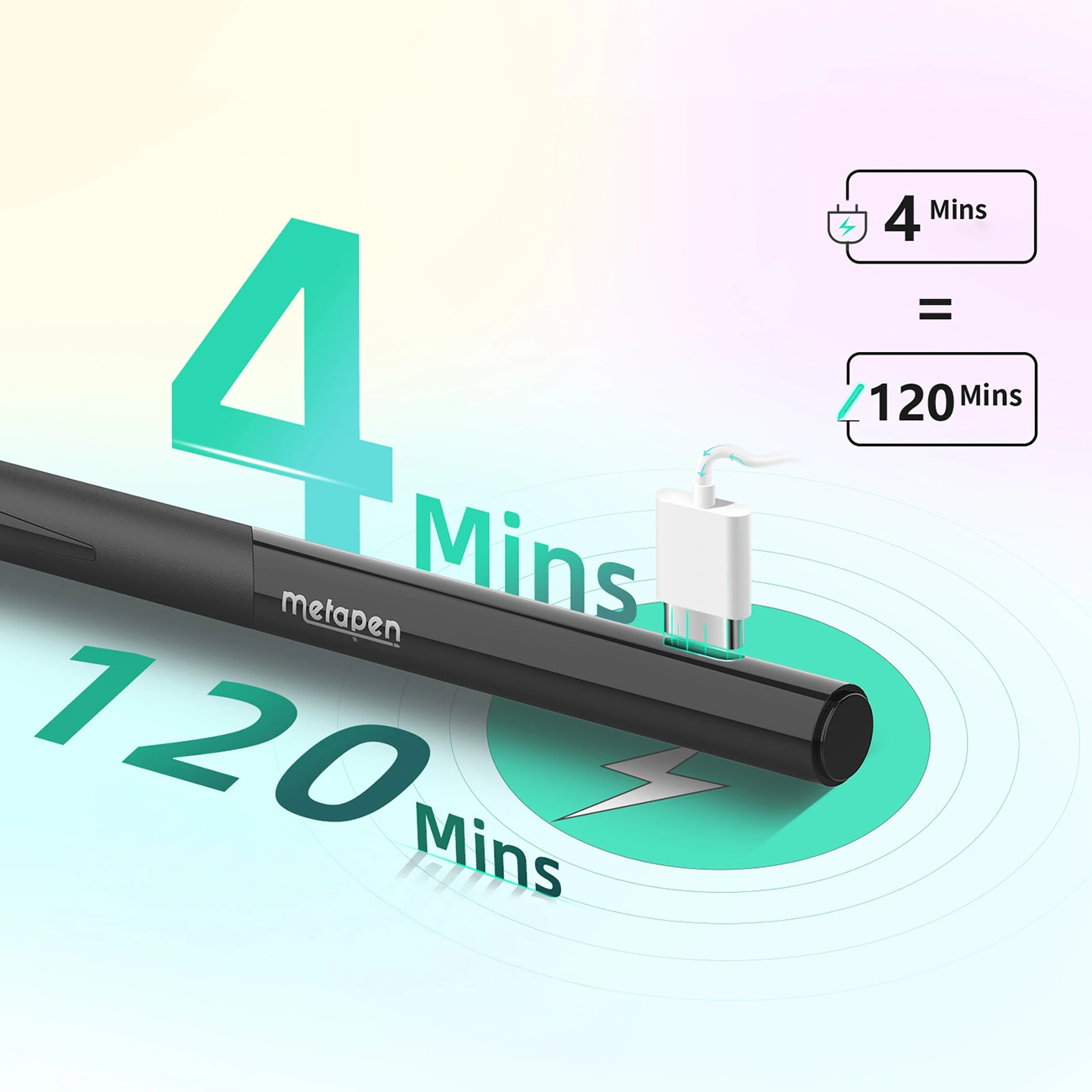 Touch Pen Metapen D1 pentru Apple iPad, Versiune Activ, Negru ME-APP452