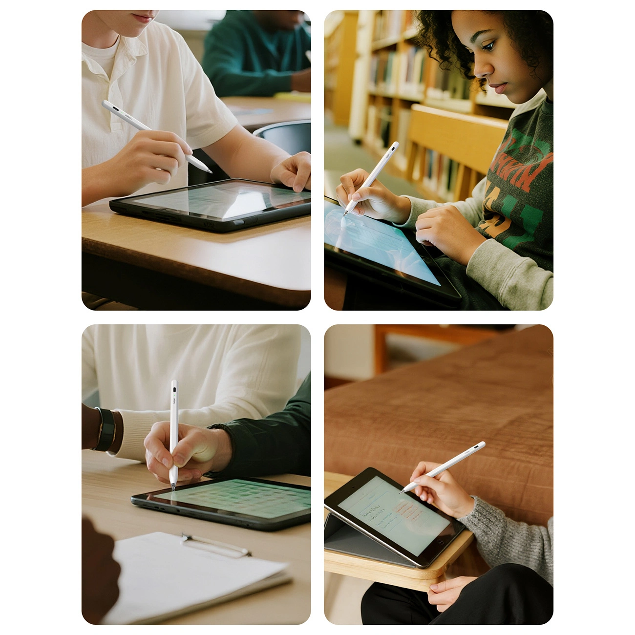 Touch Pen Metapen Air8 Pro pentru Apple iPad, Versiune Activ, Alb ME-APP172