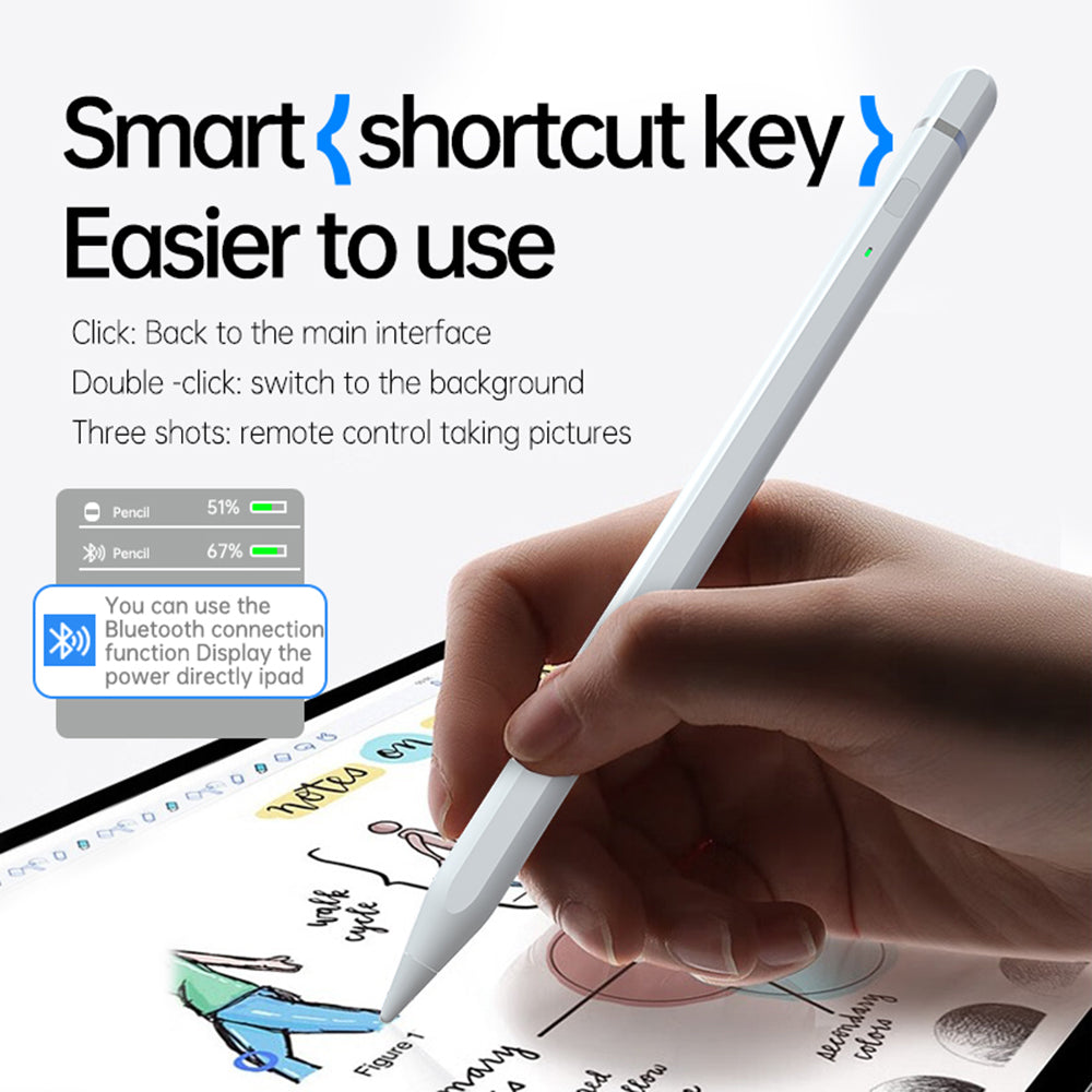 Touch Pen Techsuit AP01 Pro pentru Apple iPad, Versiune Activ, Alb