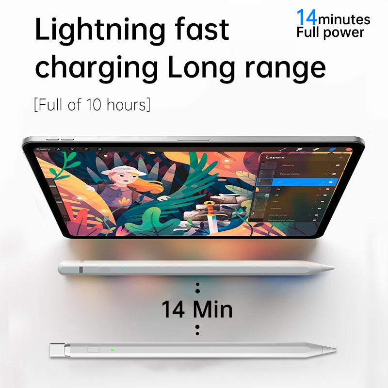 Touch Pen Techsuit AP01 Pro pentru Apple iPad, Versiune Activ, Alb