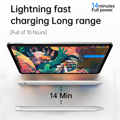 Touch Pen Techsuit AP01 Pro pentru Apple iPad, Versiune Activ, Alb