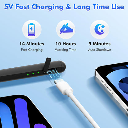 Touch Pen Techsuit AX10-T pentru Apple iPad, Versiune Activ, Alb