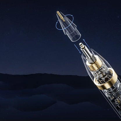 Touch Pen Techsuit C10 Pro pentru Apple iPad, Versiune Activ, Transparent Negru