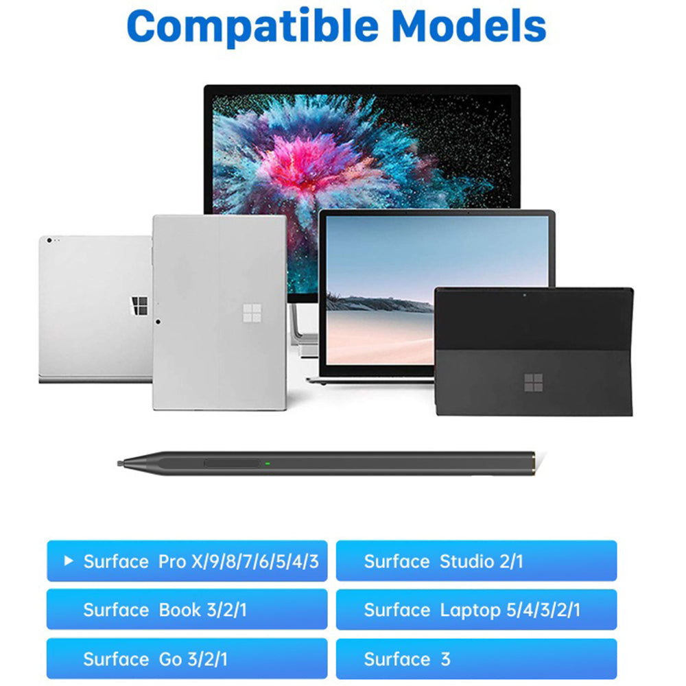 Touch Pen Techsuit C581-C pentru Microsoft Surface, Versiune Activ, Negru