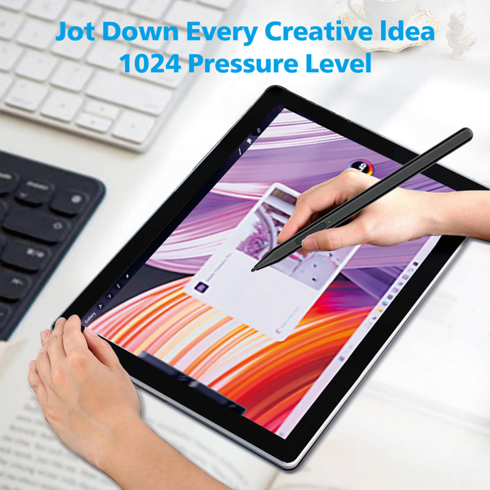 Touch Pen Techsuit F97 pentru Microsoft Surface, Versiune Activ, Negru