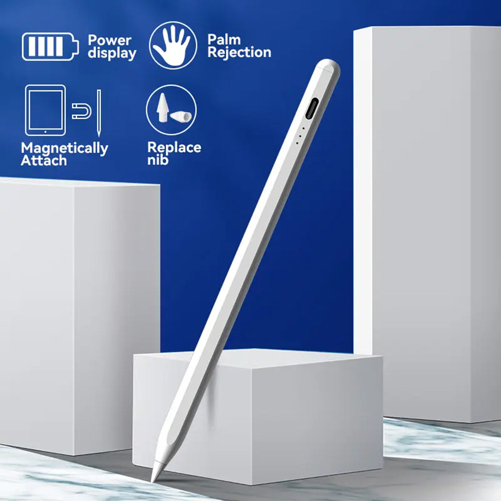 Touch Pen Techsuit JA04 pentru Apple iPad, Versiune Activ, Alb
