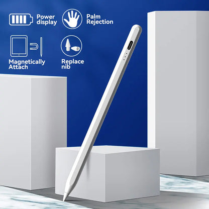 Touch Pen Techsuit JA04 pentru Apple iPad, Versiune Activ, Alb